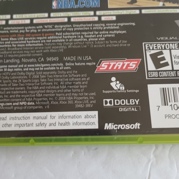 X-box 360 Live Kevin Garnett 2 KSports NBA 2K9 Video Game Complete - Picture 2 of 15